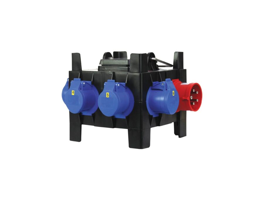 PCE IMST Distribution Box 32A 415V In, 6 x 16A Out